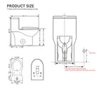 Tornado Flush One-Piece Toilet with Comfort Chair Seat