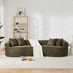 Modern Cloud 4-Seater Sectional Curved Sofa