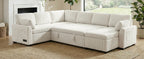 Convertible Sofa Bed - 111" Sectional Sofa with Reversible Chaise