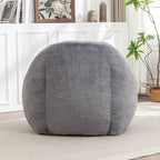 Comfy Faux Fur Bean Bag Chair with Back Support