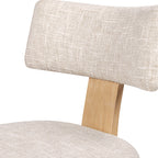 Louise Split Back Upholstered Dining Side Chair, Set of 2, Travertine