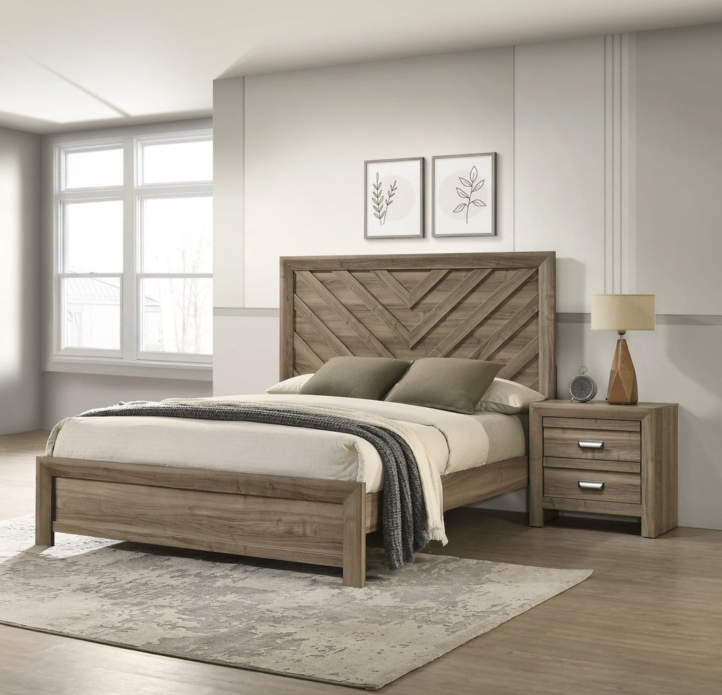 Contemporary Style Two Drawers Storage Nightstand
