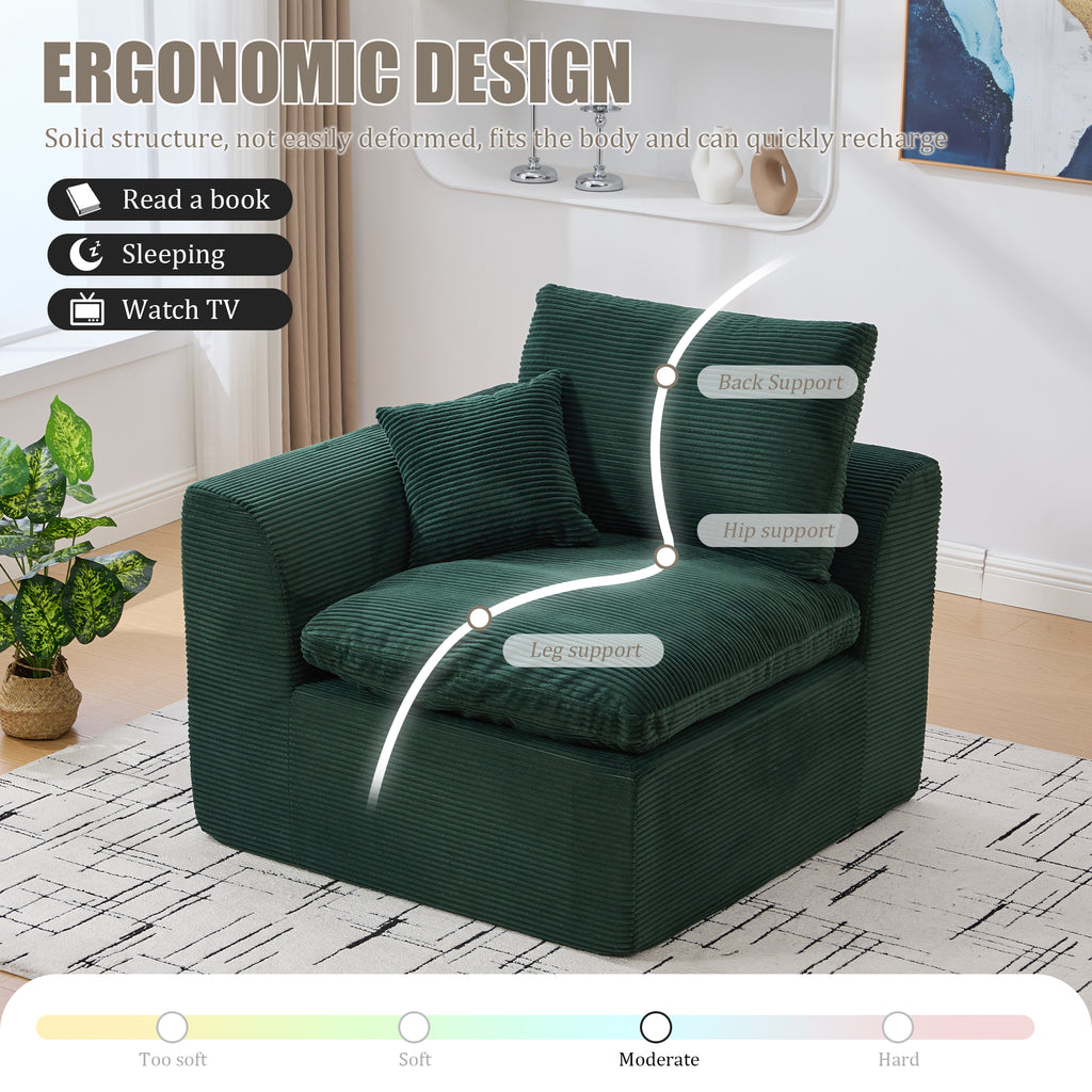 United We Win Modular Sectional Sofa - Comfy Cloud 2 Seater