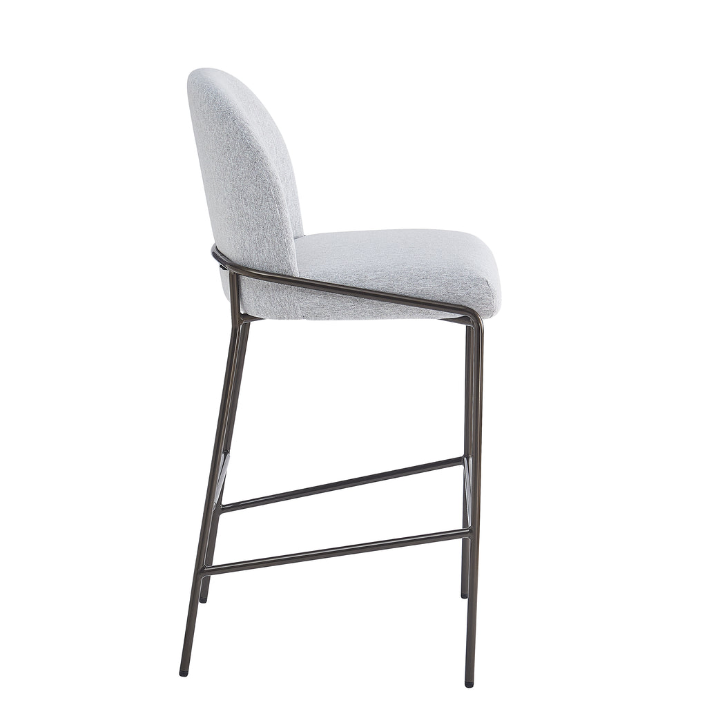 Galen Indoor Metal Upholstered Barstool