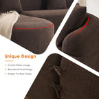 Compression Sponge L-Shape Sectional Sofa with Curved Chaise
