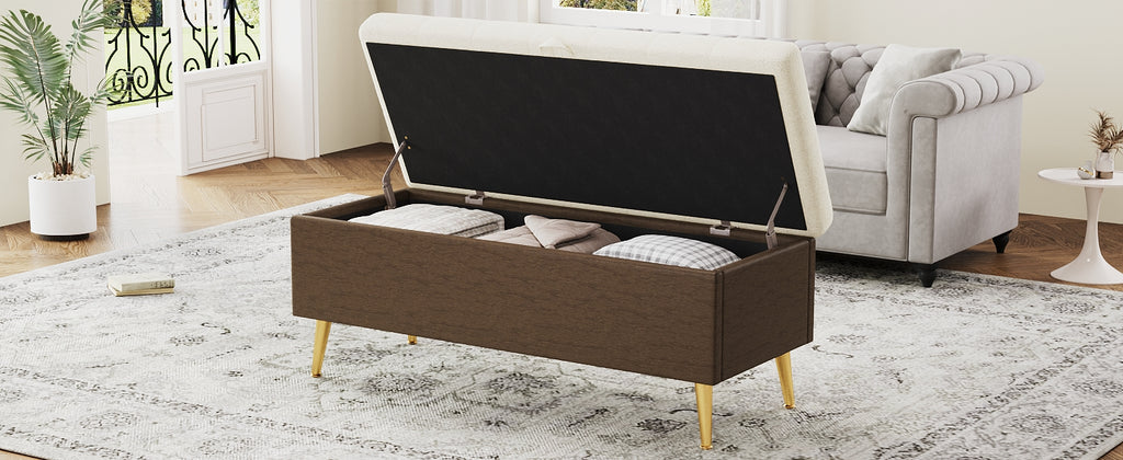 Modern Storage Ottoman Bench