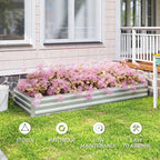 Outsunny 95" Galvanized Raised Garden Bed