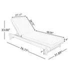 Light Teak Acacia Wood Chaise Lounge Set: 1 Frame + 1 Dark