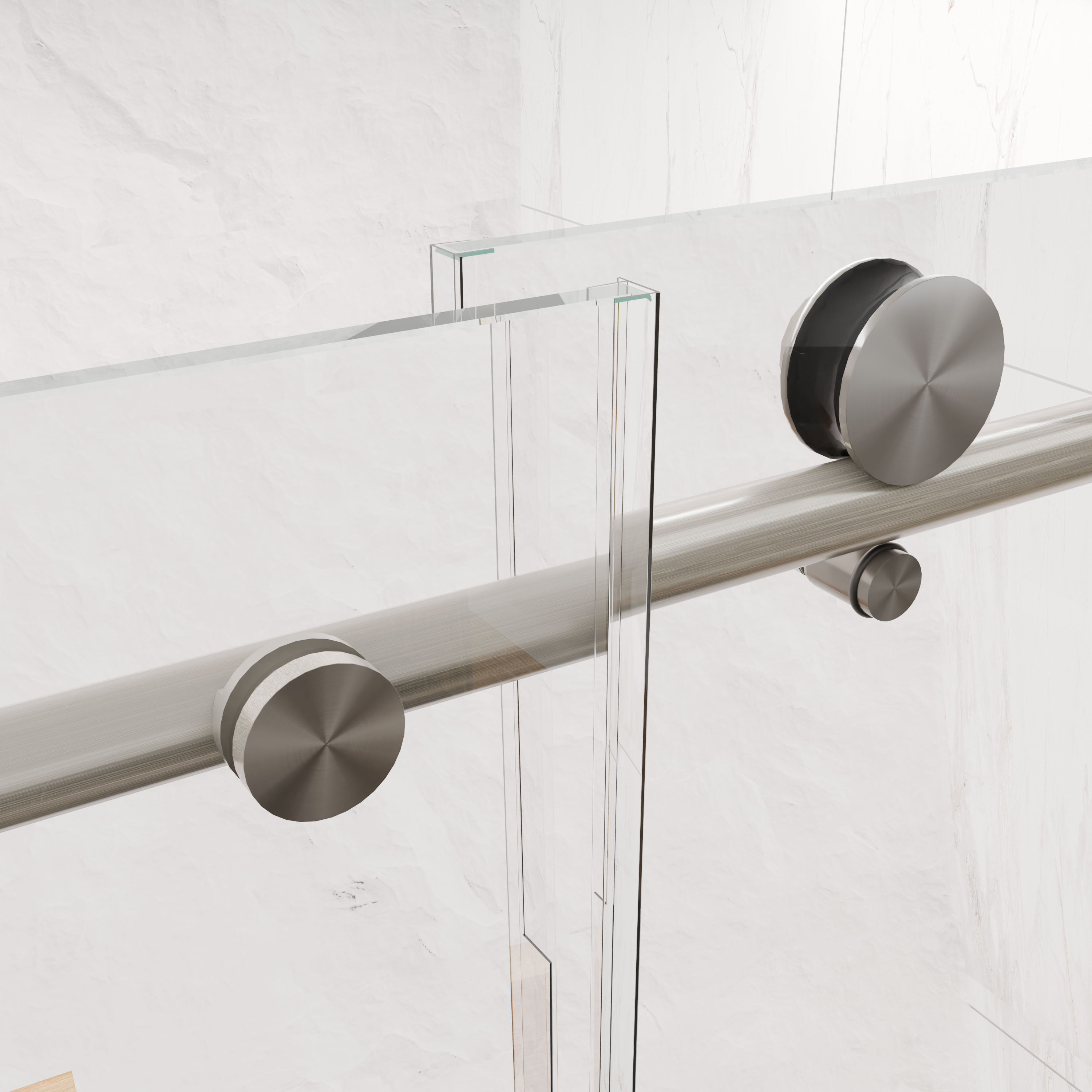 Frameless Shower Door with Premium Tempered Glass