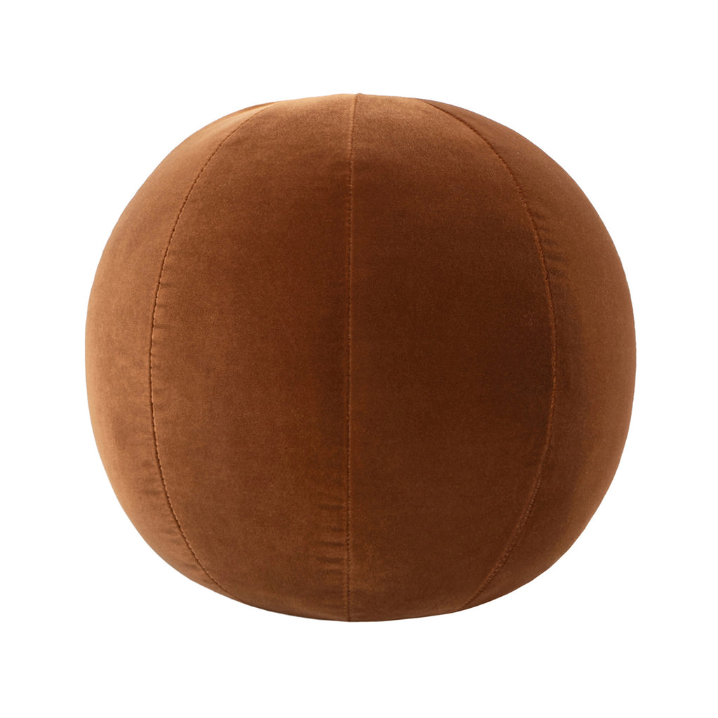 Luna 12" Round Sphere Accent Ball Throw Pillow - Burnt