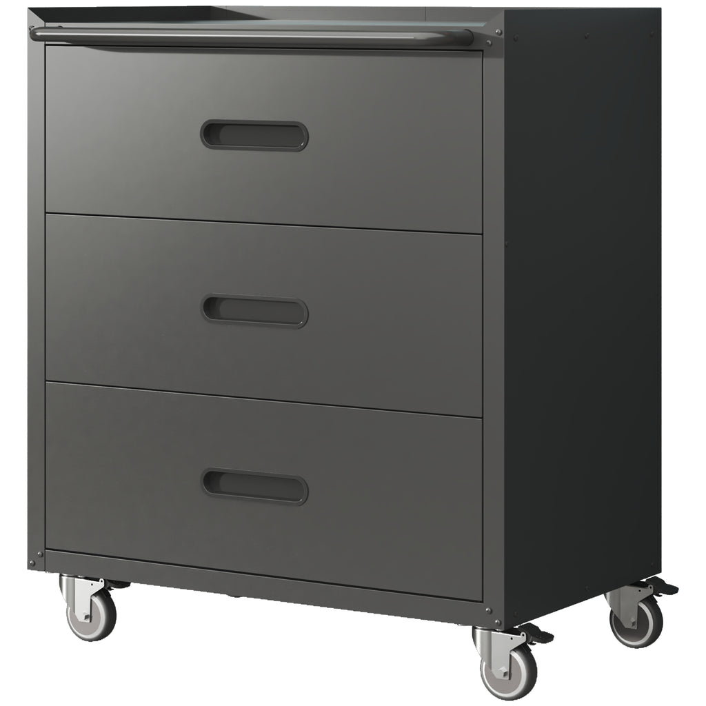 Heavy-Duty Metal Storage Cabinet with Wheels
