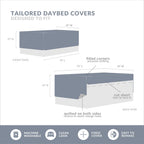 6 Piece Reversible Scalloped Edge Daybed Cover Set