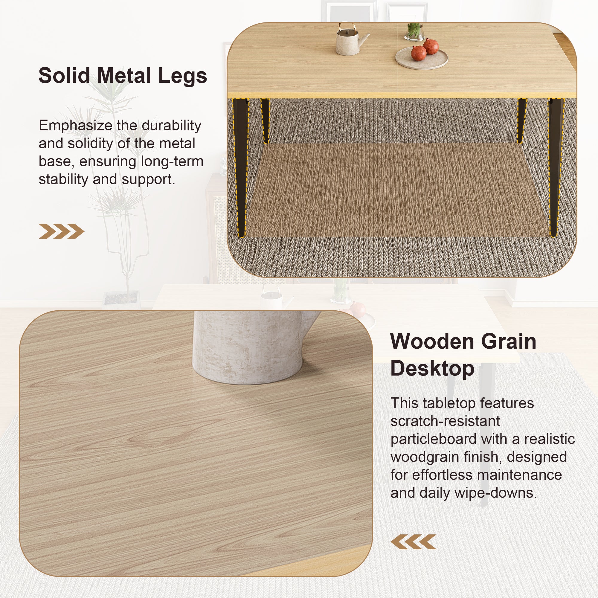 63-Inch Modern Dining Table