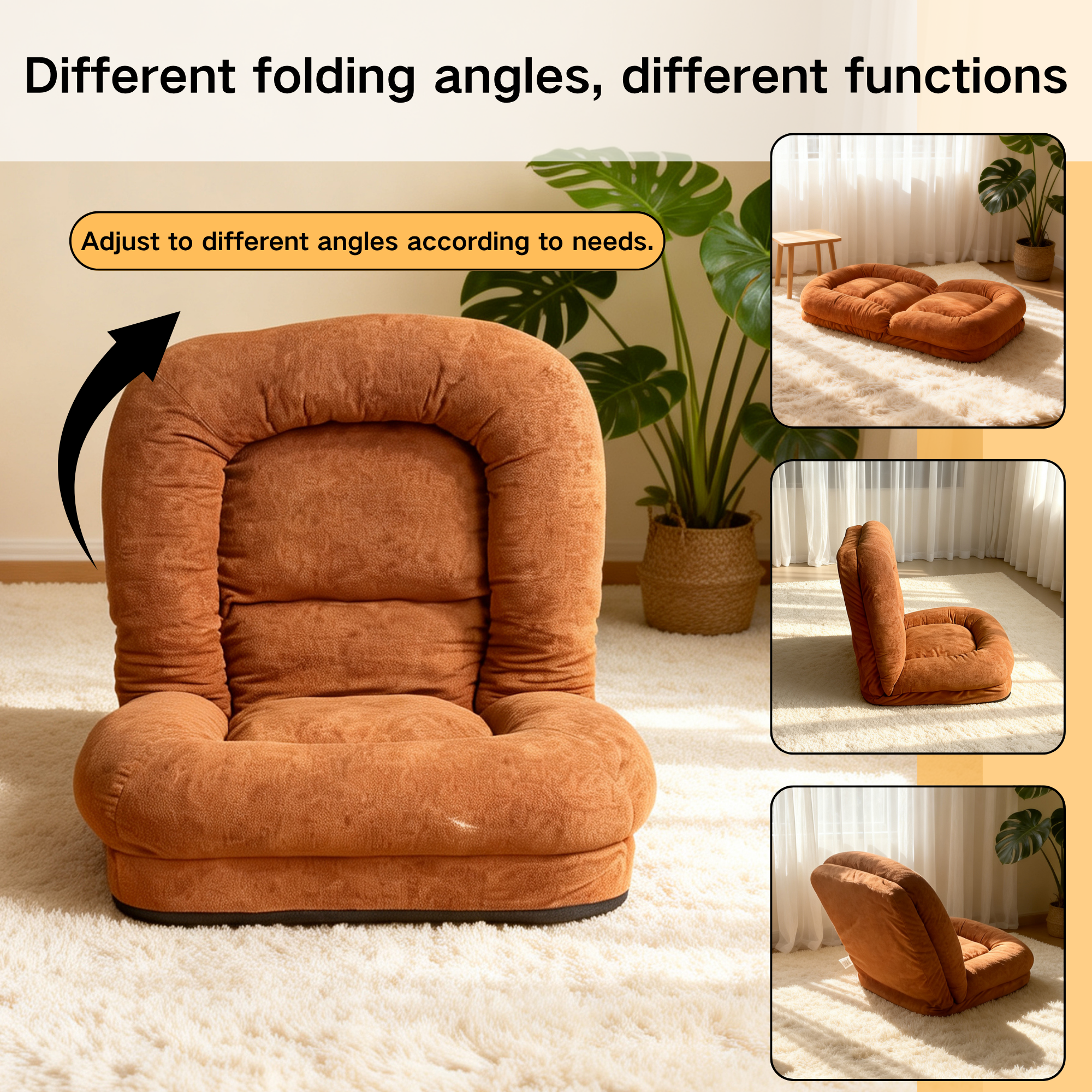 Egg Tart Lazy Sofa - Multi-Segment Folding Comfort