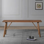 Versatile Solid Wood Molly Bench with Mid-Century Design