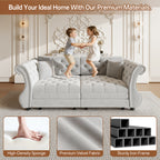 83.8" Oversized Chesterfield Pull Out Sofa Bed