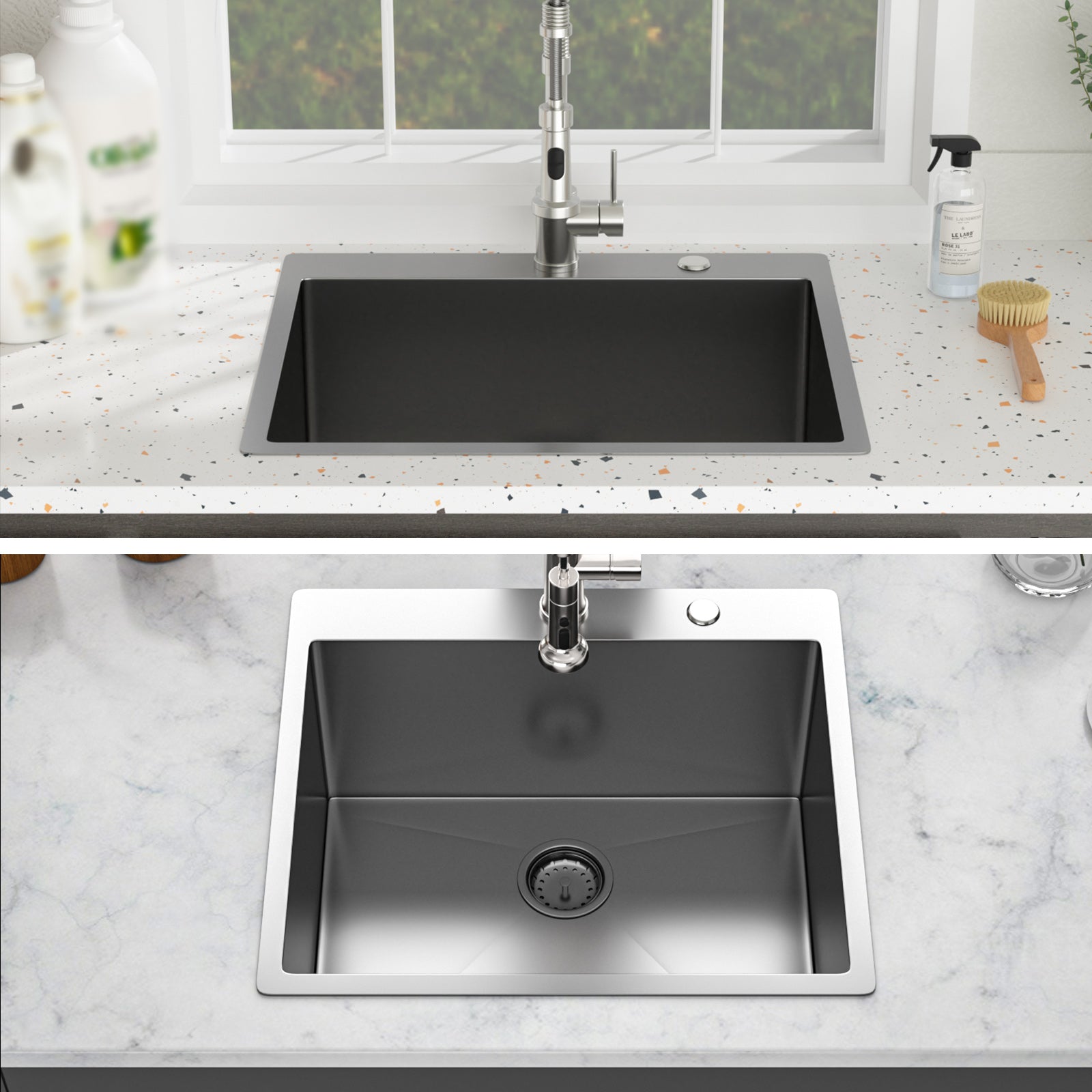 Drop In Laundry Utility Sink - Premium Stainless Steel