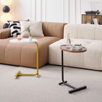 Brown C-shaped Side Table