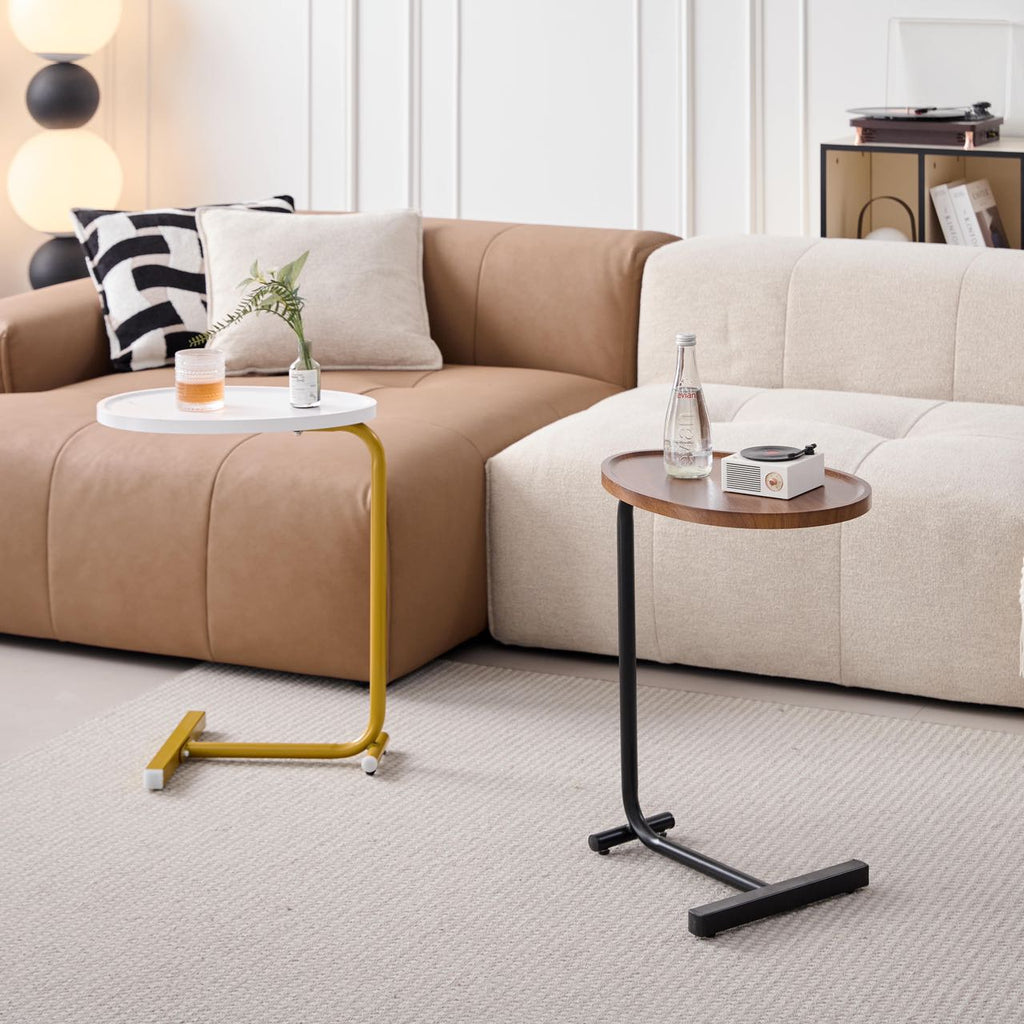2-Piece C-Shaped Side Table Set
