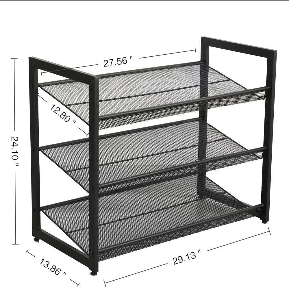 3-Tier Adjustable Shoe Rack