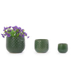 Handmade Glazed Ceramic Planter Set of 3
