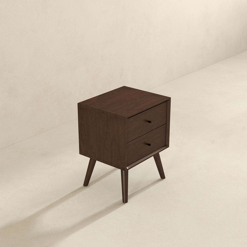 Mid-Century Modern Caroline Night Stand 2-Drawer