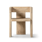 Avenel Solid Reclaimed Elm Sculptural Block Accent Chair