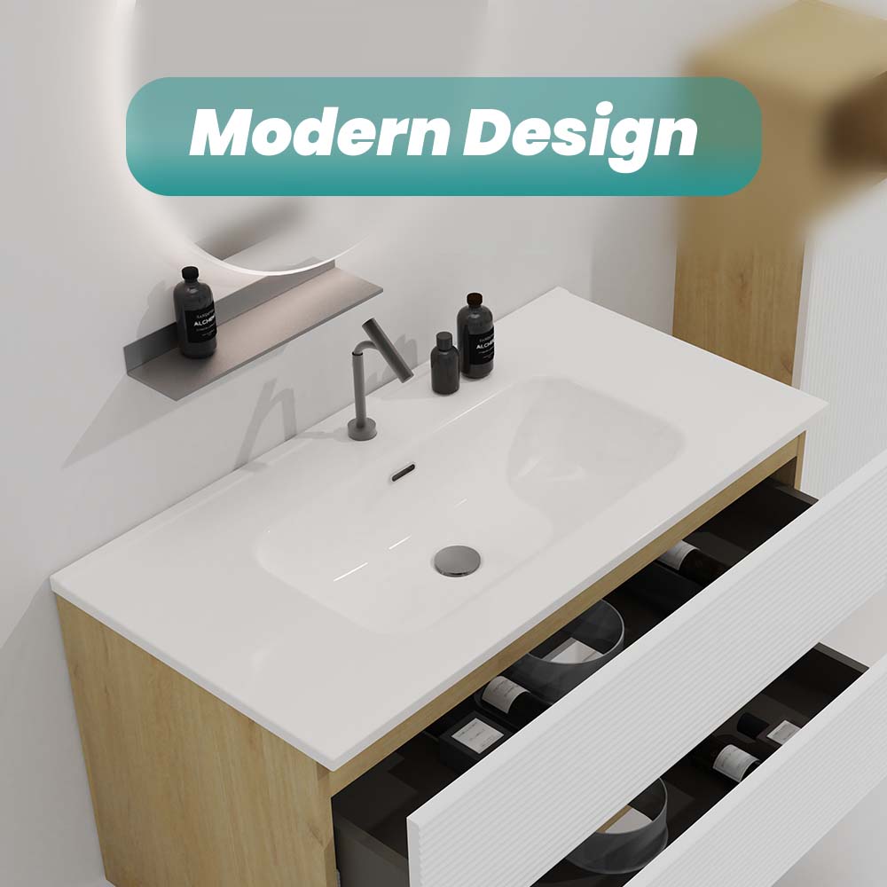 Glossy White Ceramic Sink