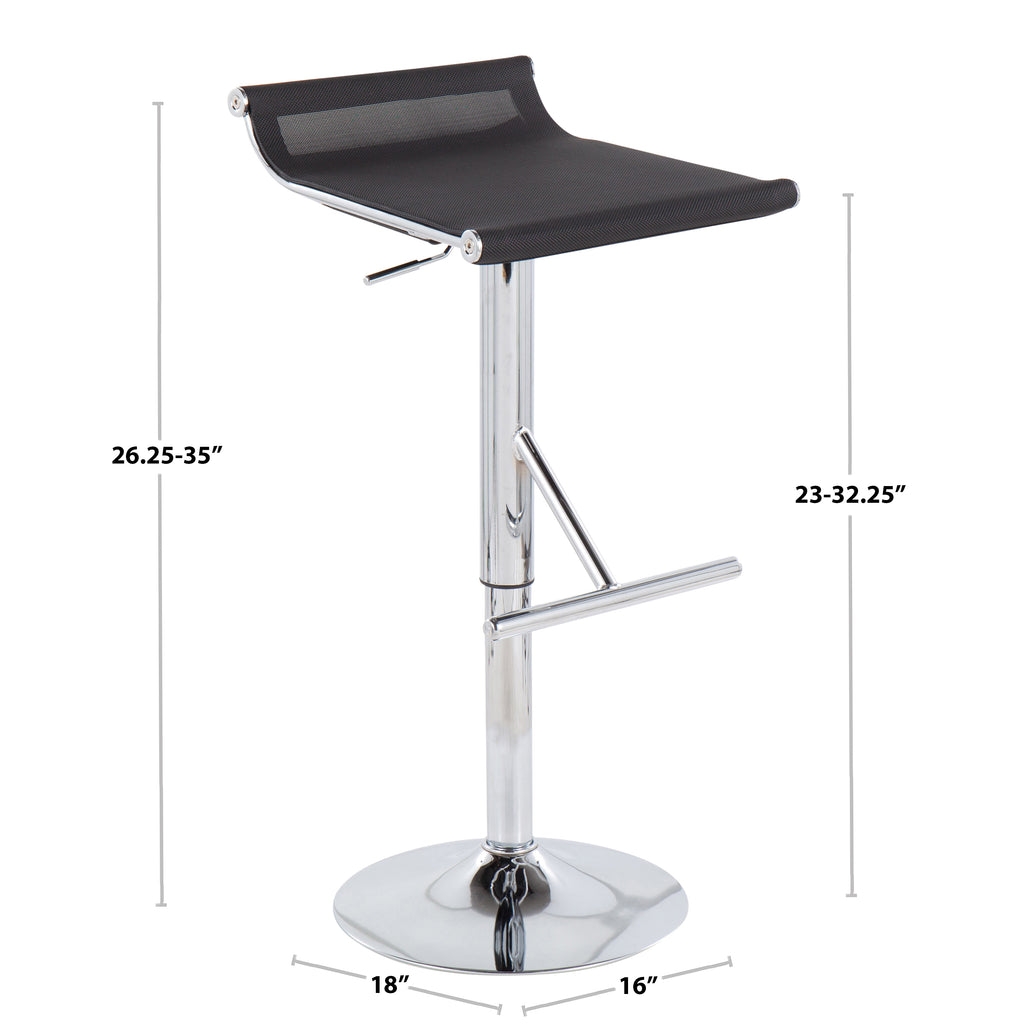 Contemporary Adjustable Bar Stool in Various Colors