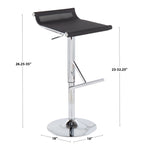 Contemporary Adjustable Bar Stool in Various Colors