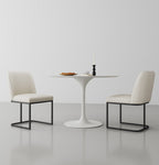 Serena Metal Vegan Leather Dining Chair