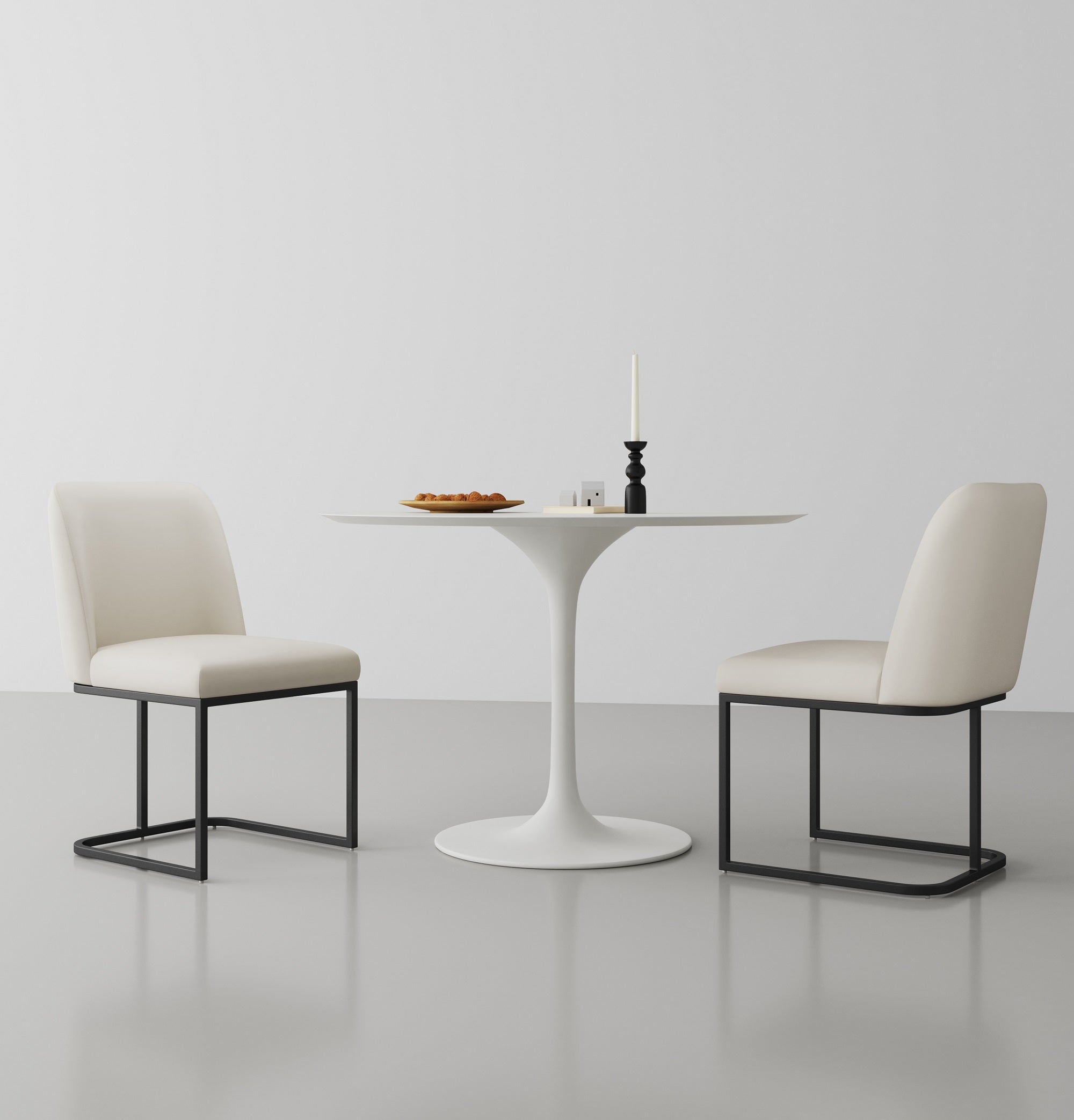 Serena Metal Vegan Leather Dining Chair