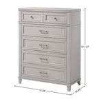 Gray 5 Drawer Chest