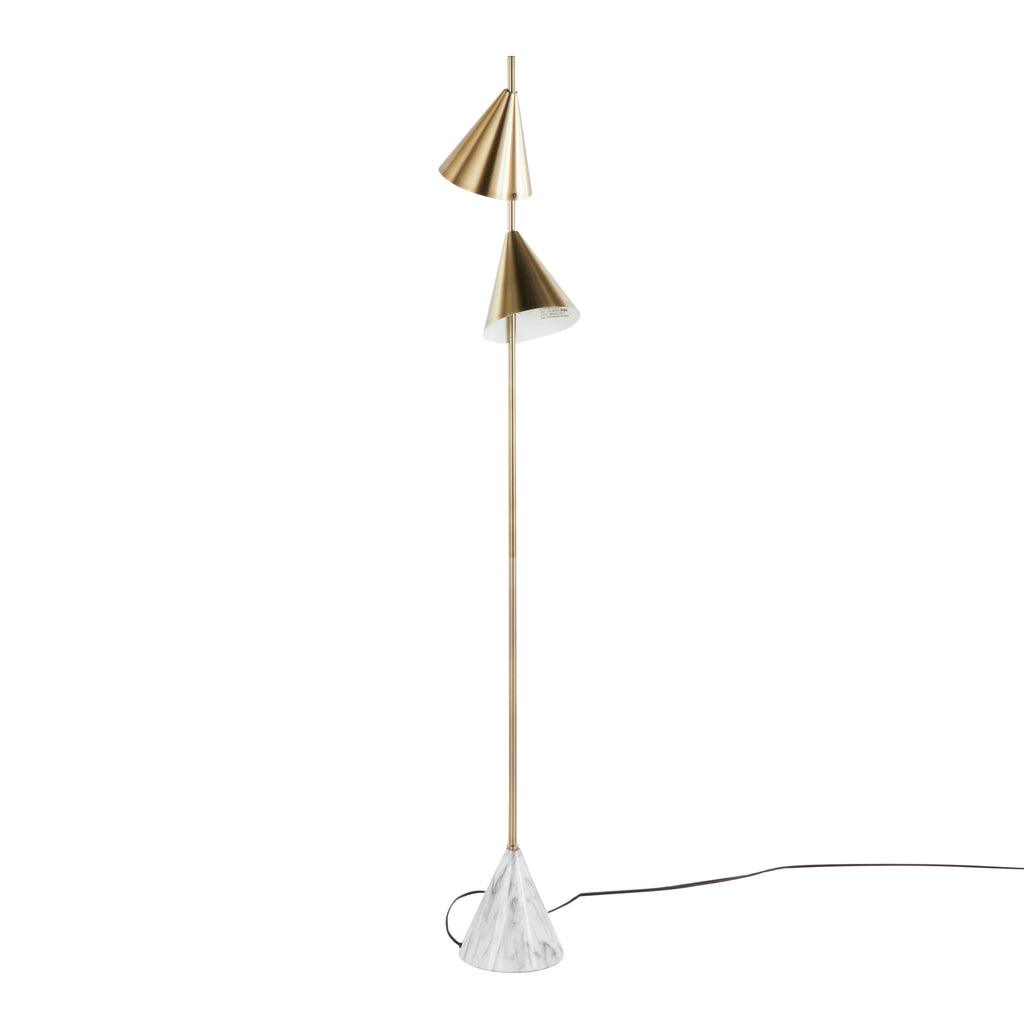 65" Metal Floor Lamp in Brushed
