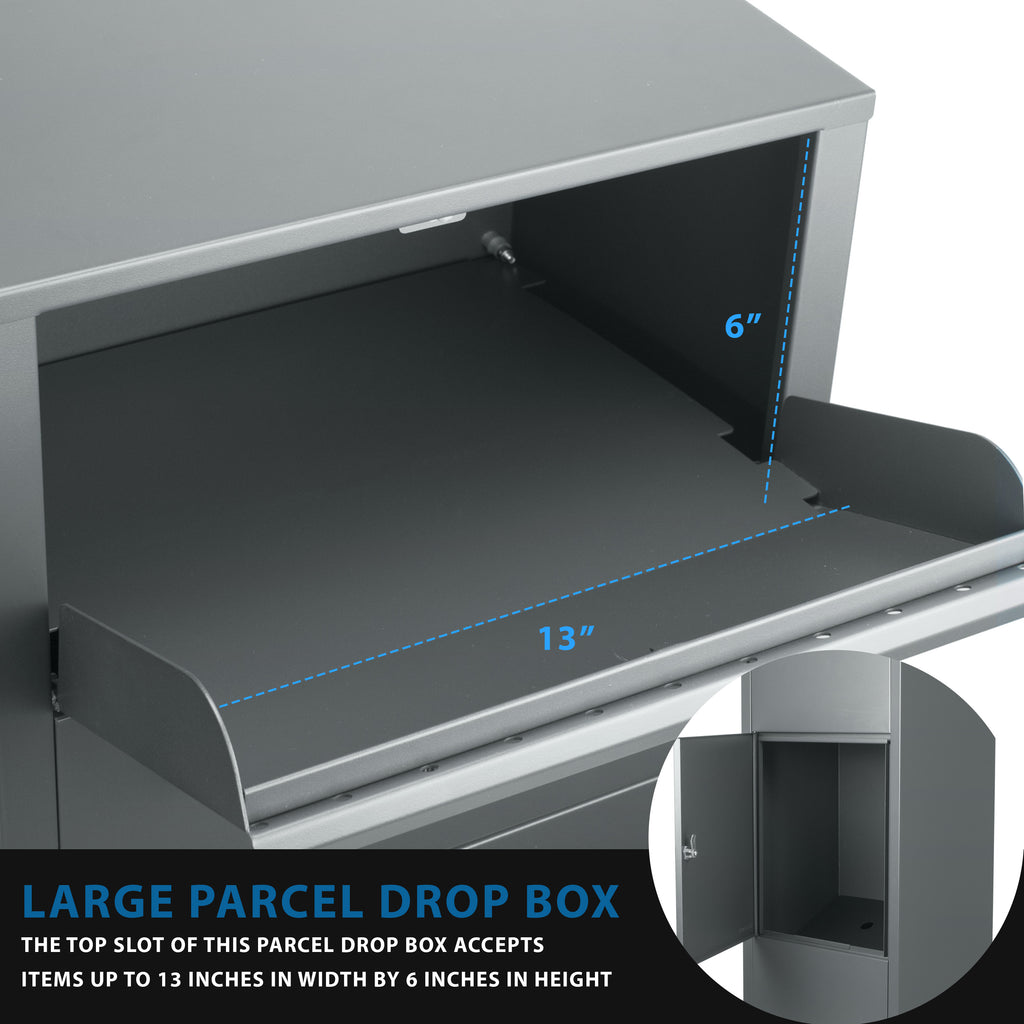 Large Single Compartment Locking Parcel Drop Box