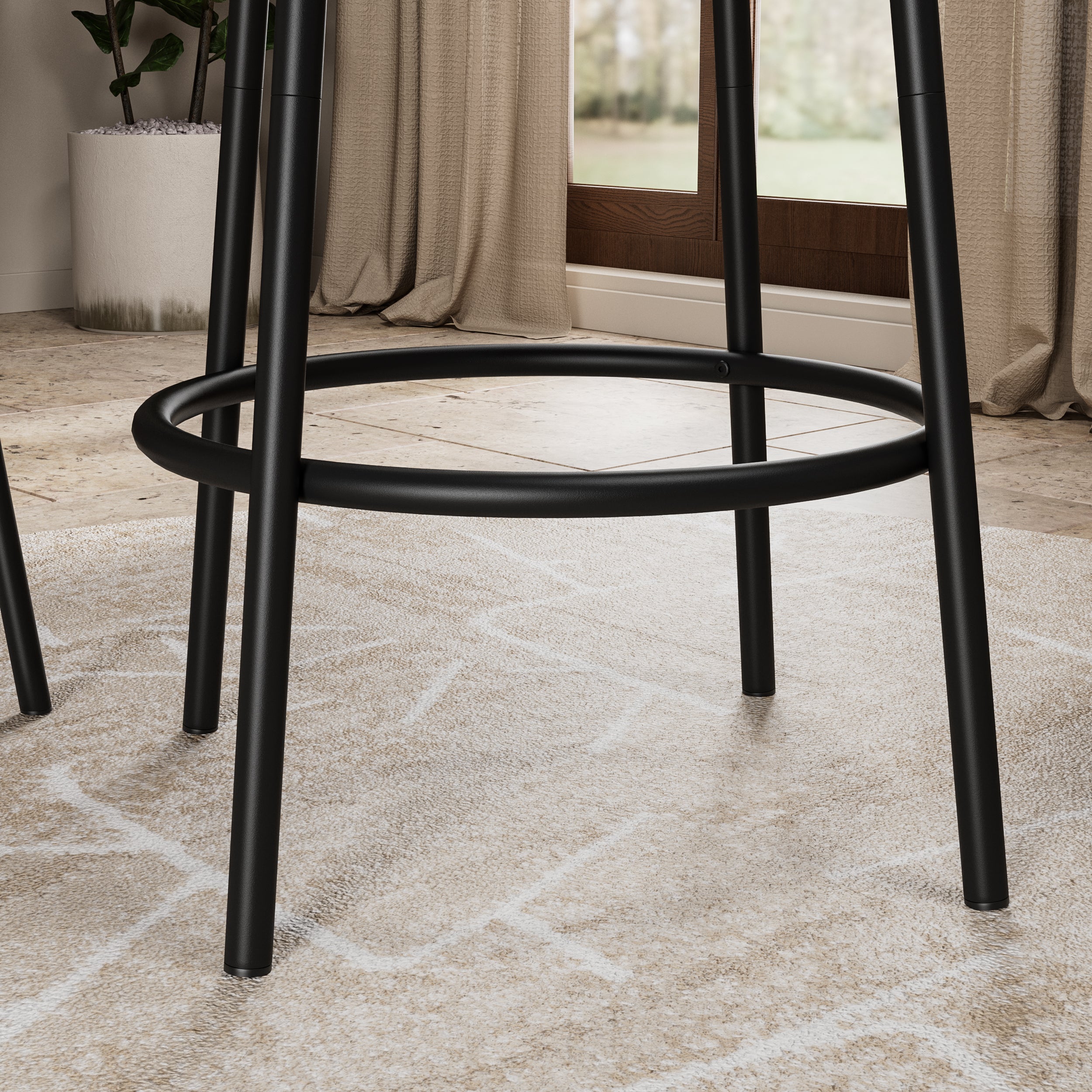 3-Piece Bar Table Set with 2 Bar Stools