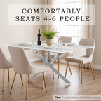 Modern Rectangular Glass Dining Table