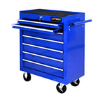 7 Drawers Multifunctional Tool Cart with Wheels - Blue