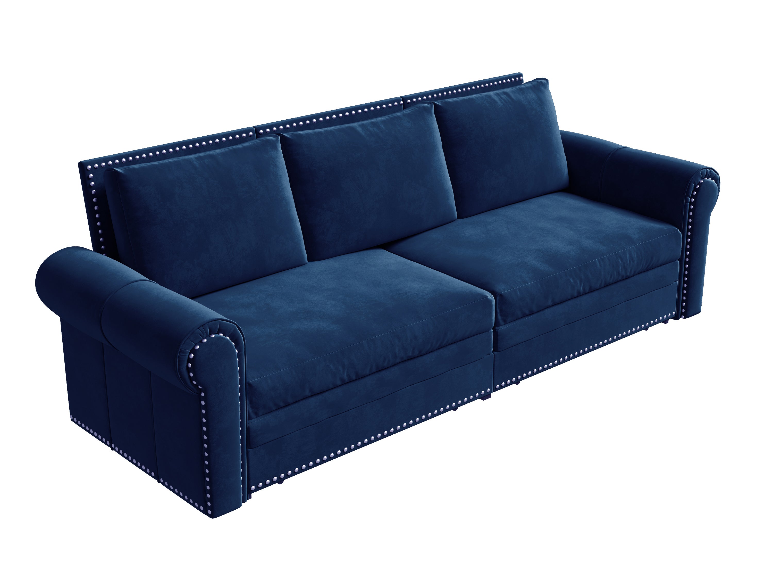 Chesterfield Sofa: 93.7" King Pull Out Sofa Bed