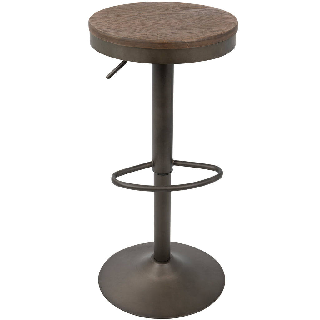 Adjustable Barstool in Antique and