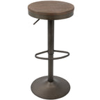 Adjustable Barstool in Antique and