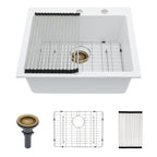 Quartz Kitchen Sink - 25 x 22" x 9.65"