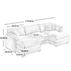 Oversized Modular Cushion Sofa Set