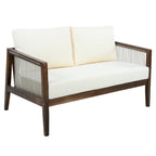 Outdoor 4-Piece Sofa Set with Acacia Wood Frame