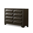 Transitional 1pc Dresser Only with Metal Handles and Beveled Bracket Feet