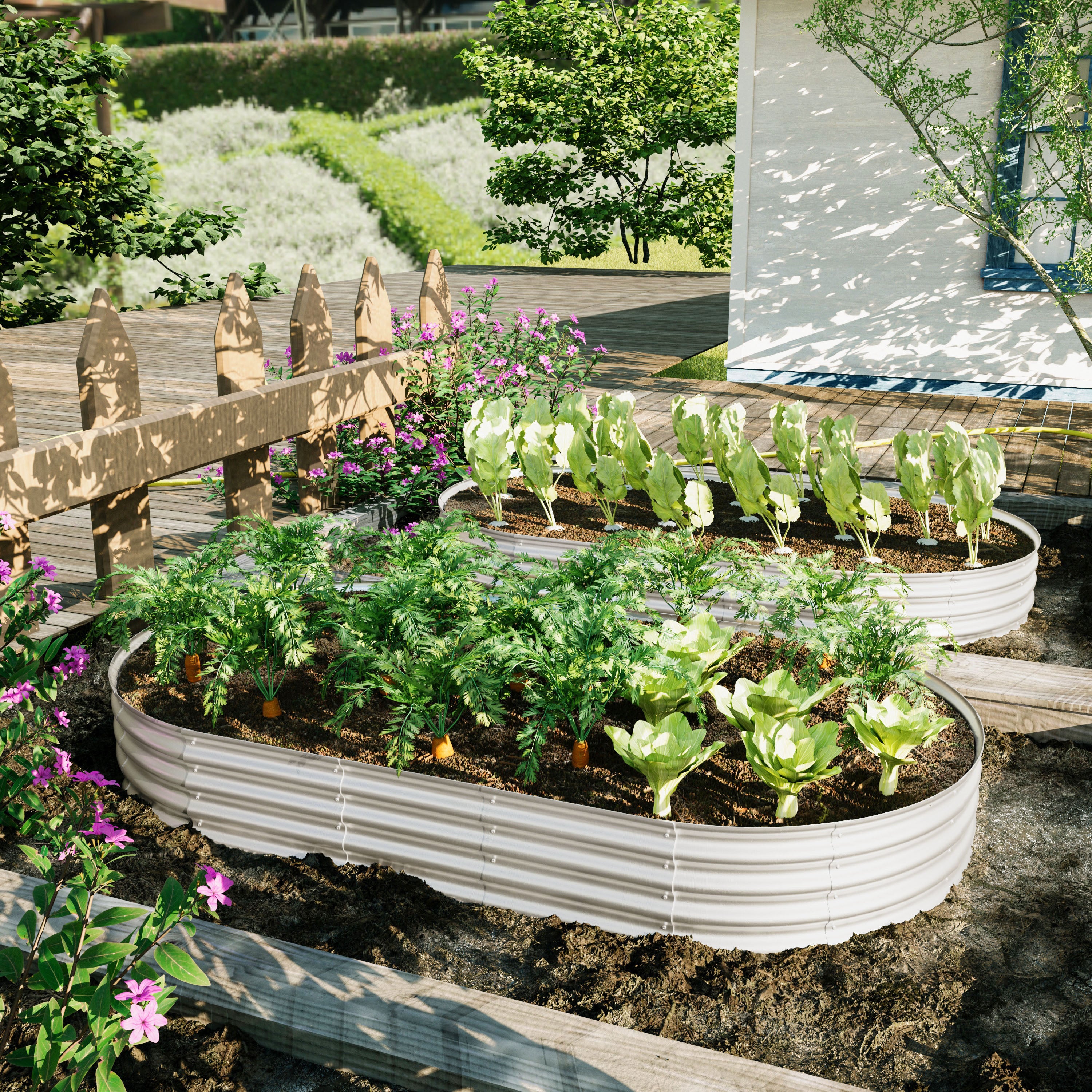 2Pcs Raised Garden Bed Kit