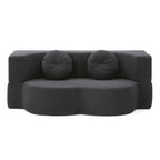2-in-1 Folding Sofa Bed with Pillow, Twin Sleeper Sofa