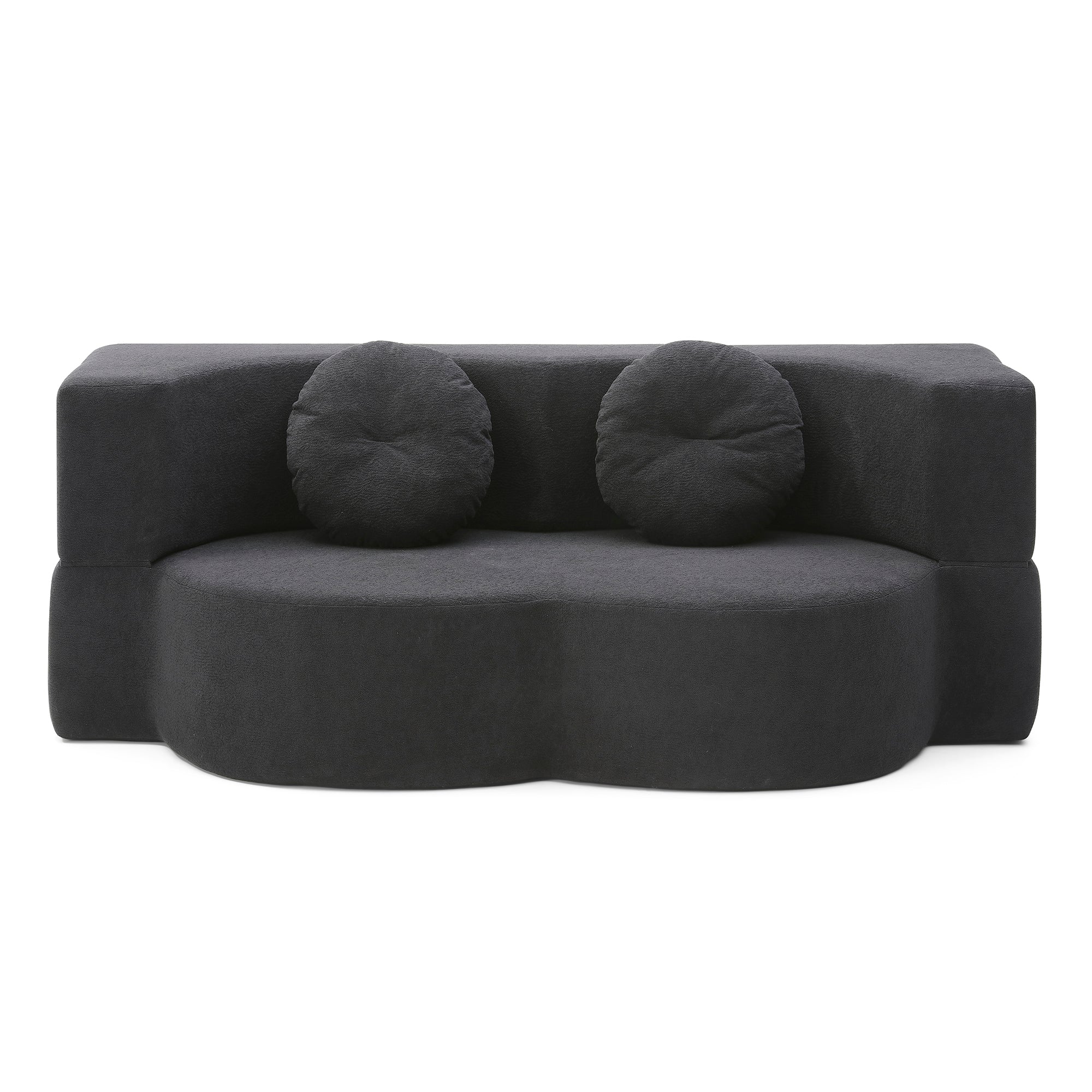 2-in-1 Folding Sofa Bed with Pillow, Twin Sleeper Sofa