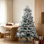 7 FT Snow-Flocked PE/PVC Hybrid Christmas Tree