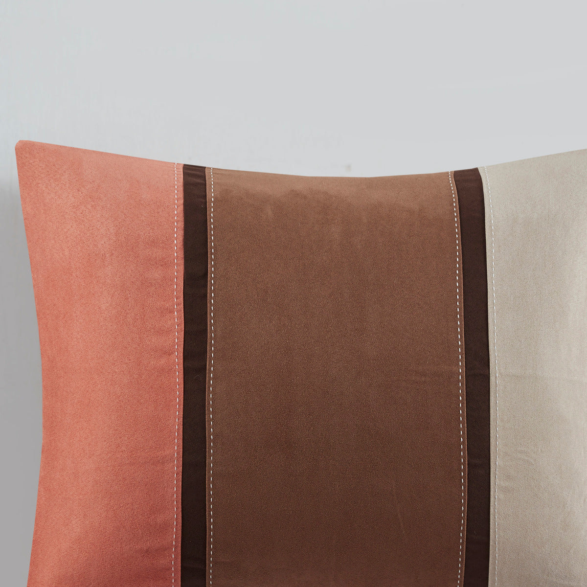 7 Piece Faux Suede Comforter Set Coral King